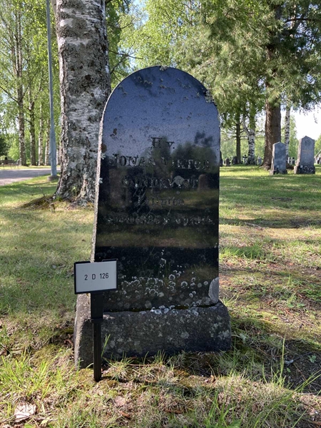 Grave number: 2 D   126