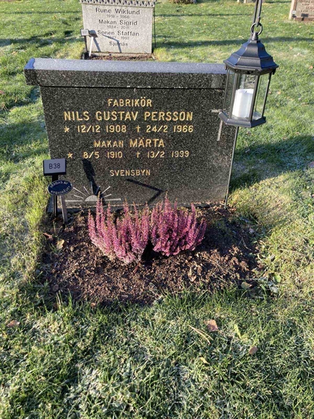 Grave number: 1 NB    38