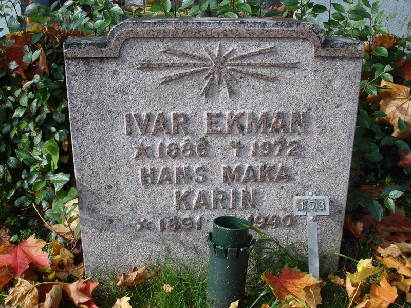Grave number: B G  153, 154