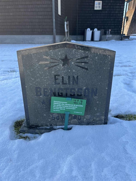 Gravnummer: SJ H    16