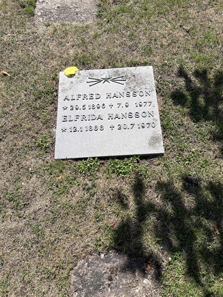 Grave number: NK I:u   186