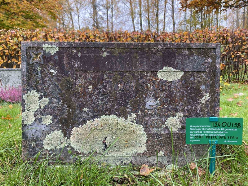 Grave number: 1 24    158