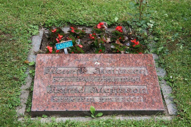 Grave number: Ö 45   290