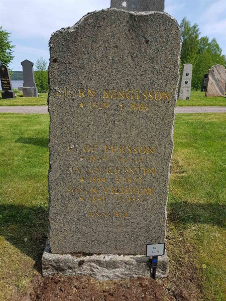 Grave number: kö 01 01    74-75