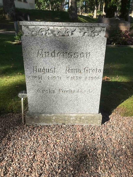 Grave number: Er G 6    18