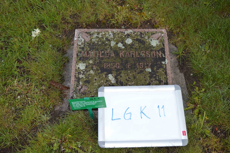 Grave number: LG K    11