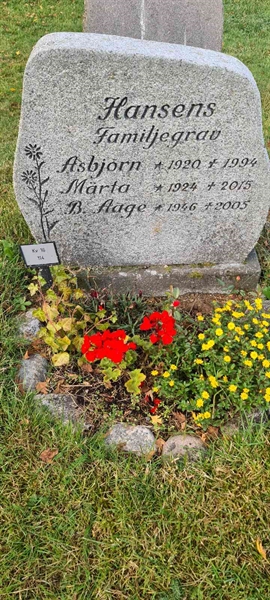 Grave number: M 16  114