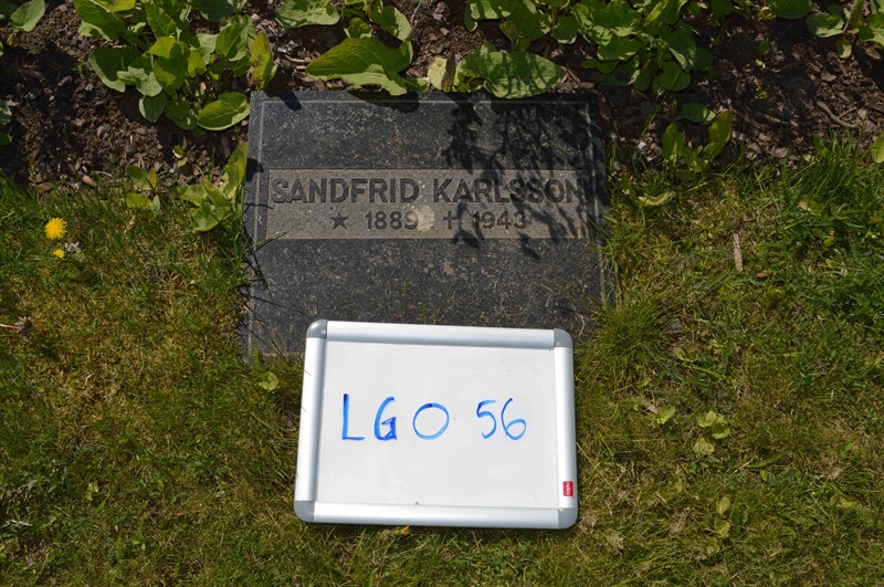 Grave number: LG O    56