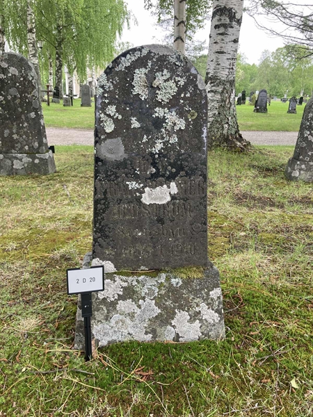 Grave number: 2 D    20