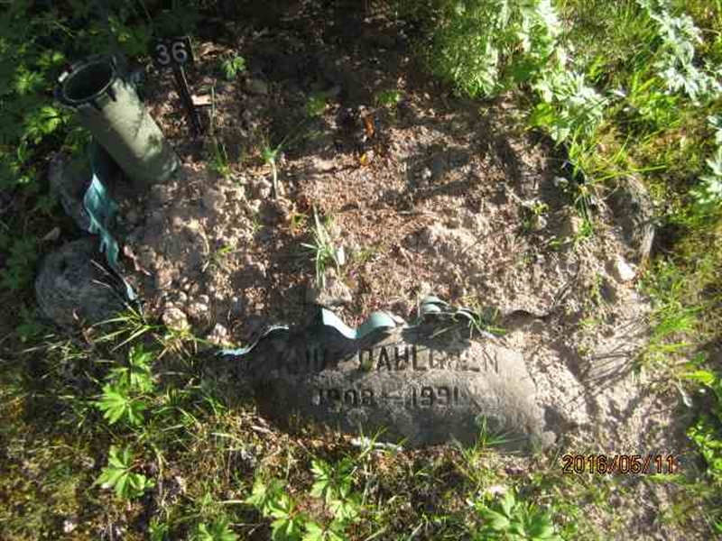Grave number: 2 UL    36