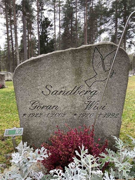 Grave number: 3 1    45