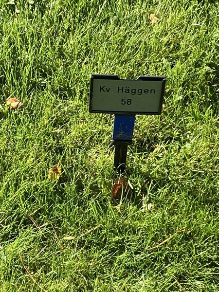 Grave number: 2 H    58