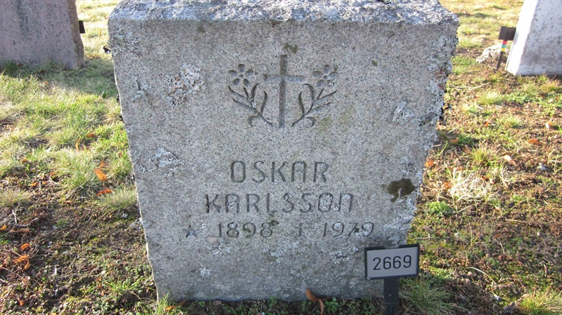 Grave number: KG G  2669