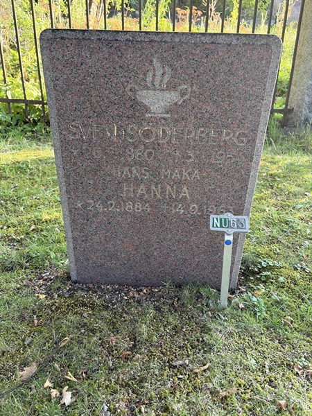 Grave number: 1 NU    63