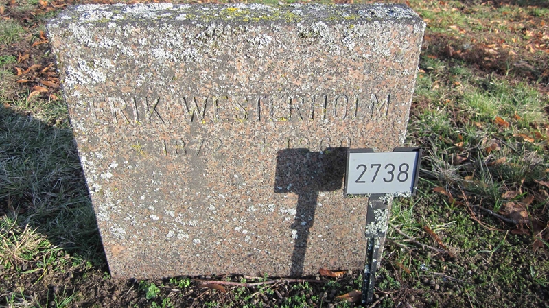 Grave number: KG G  2738