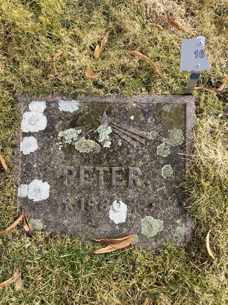 Grave number: Ö GK Å    16
