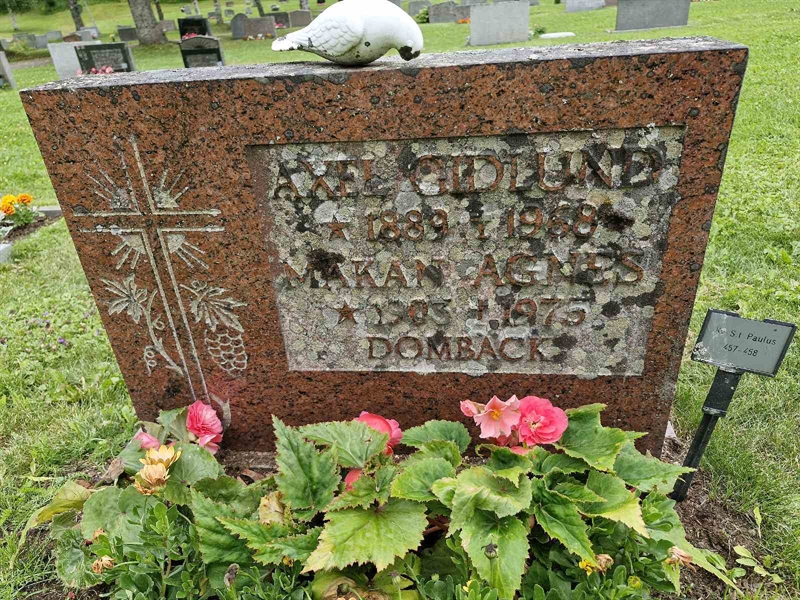 Grave number: GR PA   457-458