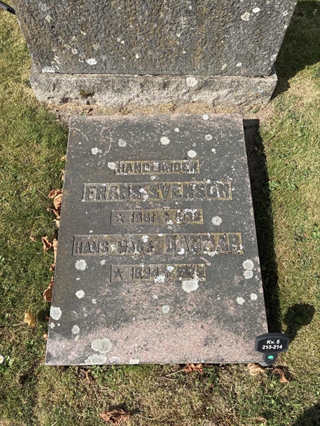 Grave number: 33 5   213-214
