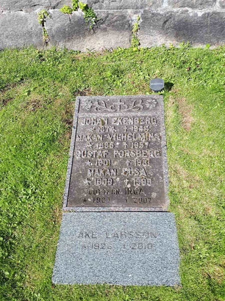 Grave number: NK F G    16