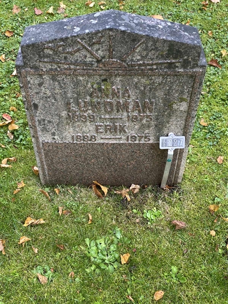 Gravnummer: 1 H   227