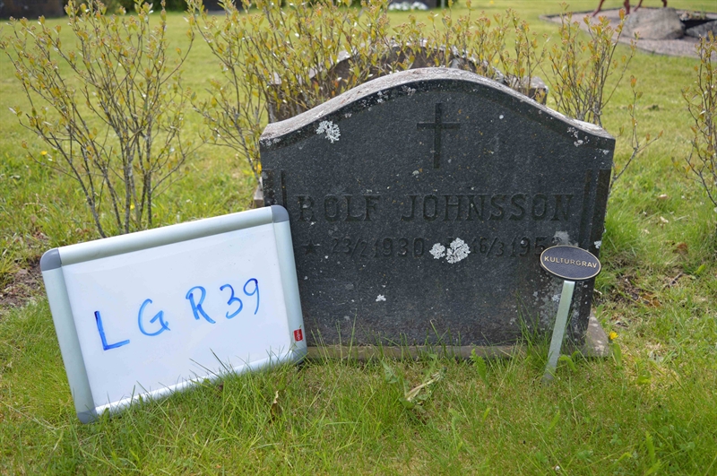 Grave number: LG R    39