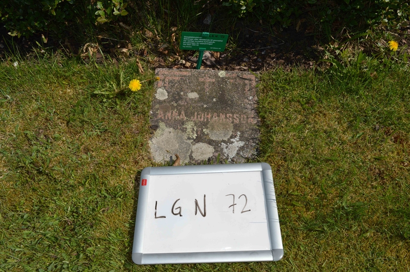 Grave number: LG N    72