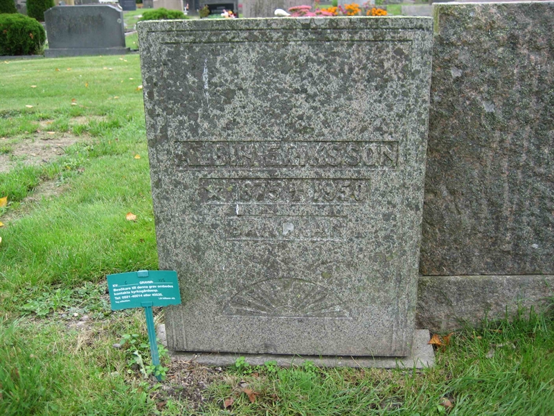 Grave number: Fr 6   115