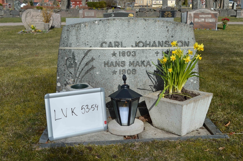 Grave number: LV K    53, 54