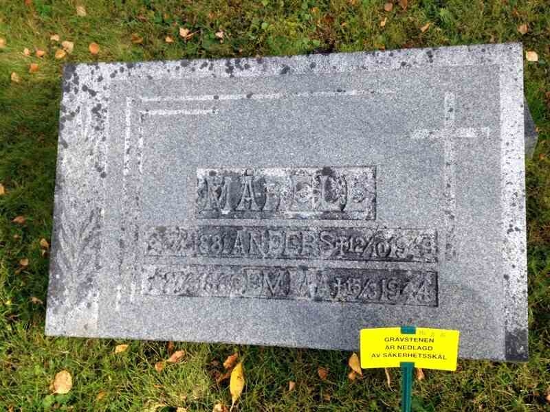 Grave number: MV II    16