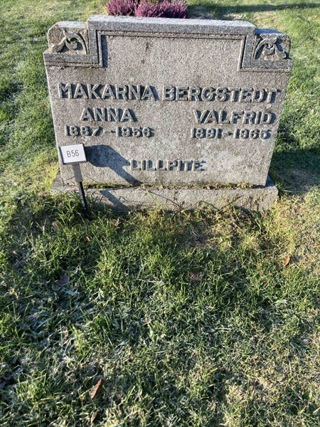 Grave number: 1 NB    56
