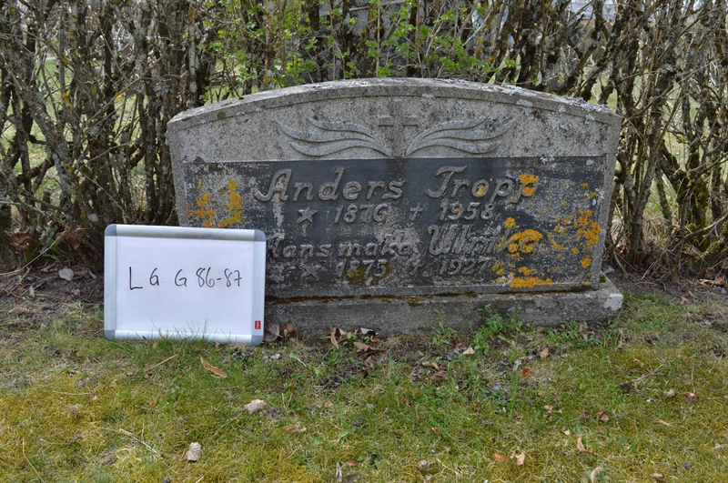 Grave number: LG G    86, 87