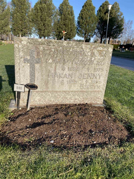 Grave number: 1 NB    80