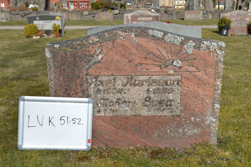 Grave number: LV K    51, 52