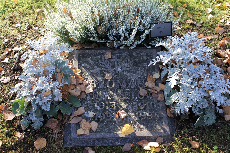Grave number: A U   65