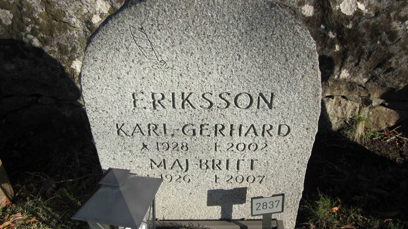 Grave number: KG G  2837