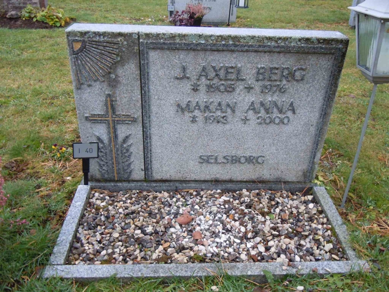 Grave number: 1 NI    40