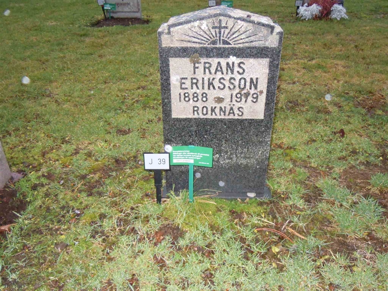 Grave number: 1 NJ    39