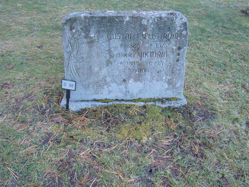 Grave number: 1 ND    98