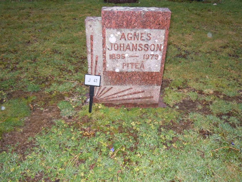Grave number: 1 NJ    41