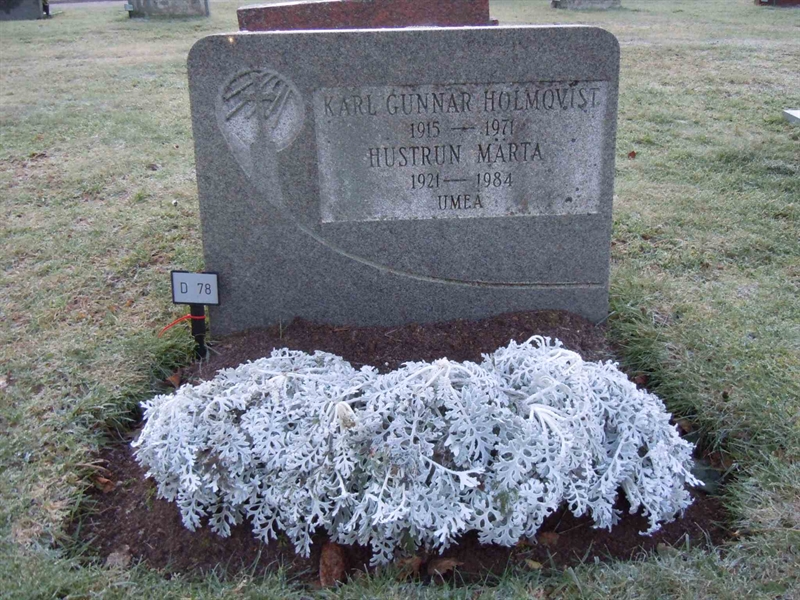 Grave number: 1 ND    78