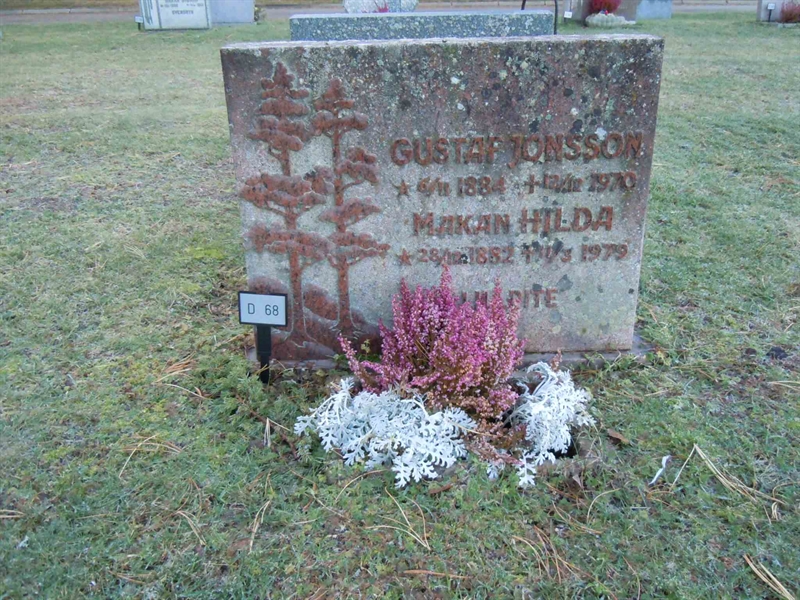 Grave number: 1 ND    68