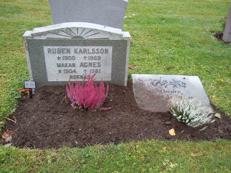 Grave number: 1 ND    23