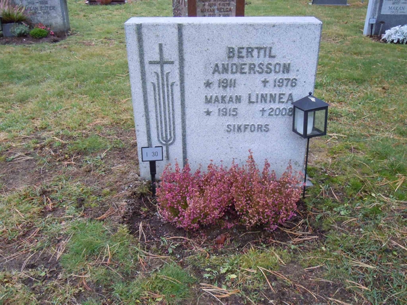 Grave number: 1 NI    30