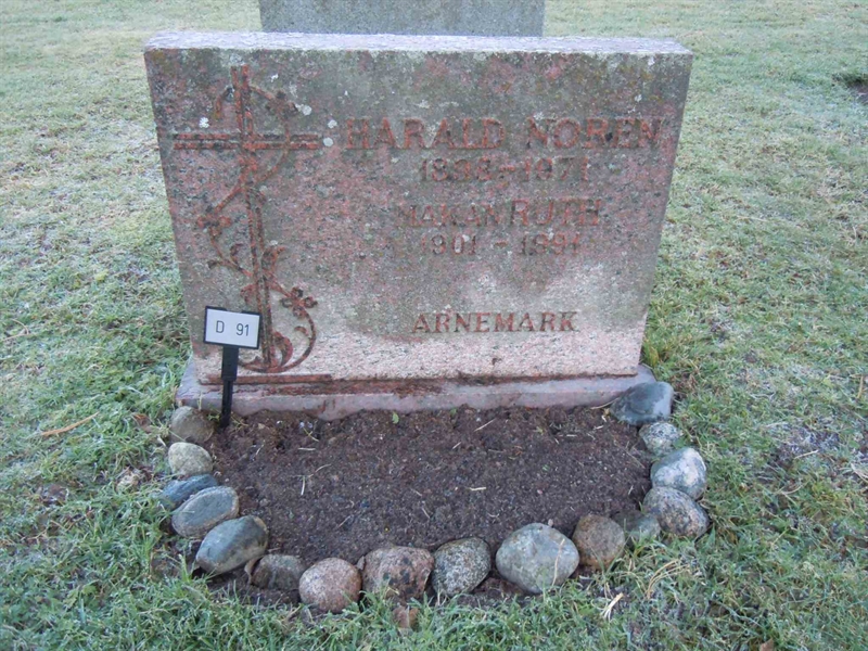 Grave number: 1 ND    91
