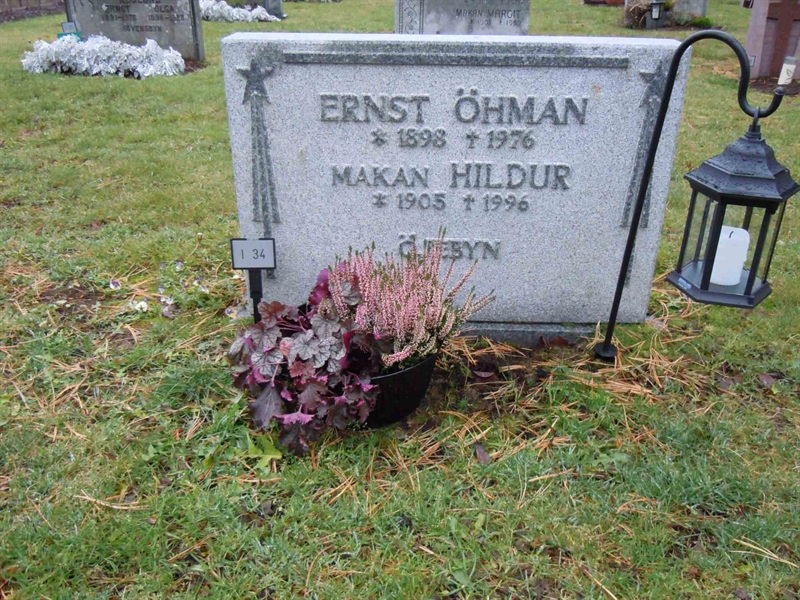 Grave number: 1 NI    34