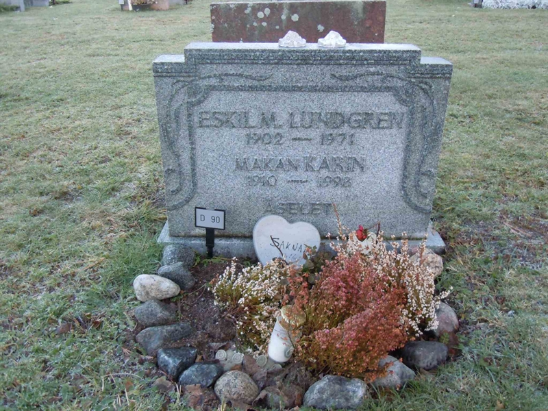 Grave number: 1 ND    90