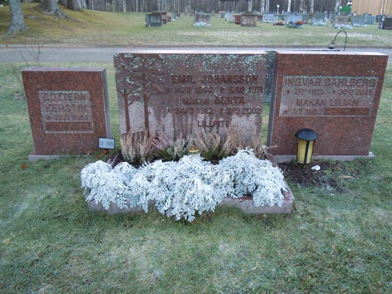 Grave number: 1 ND   105