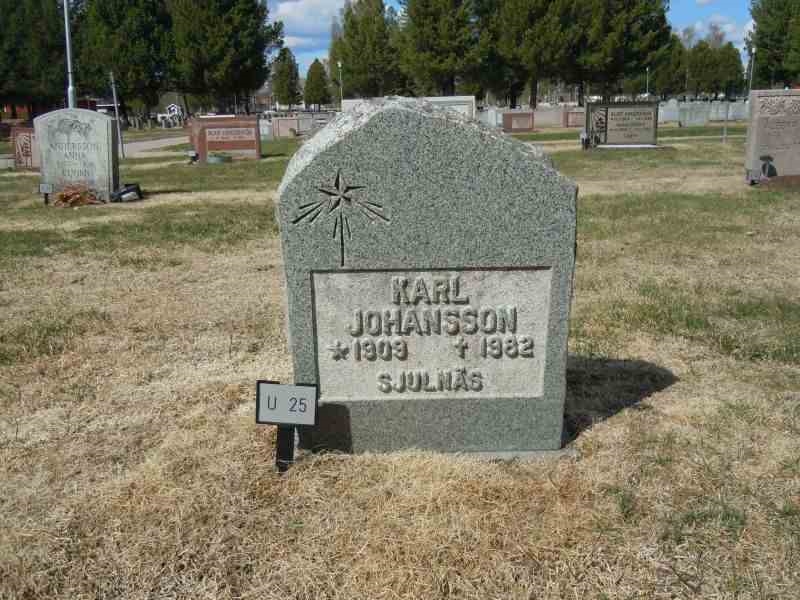 Grave number: 1 NU    25