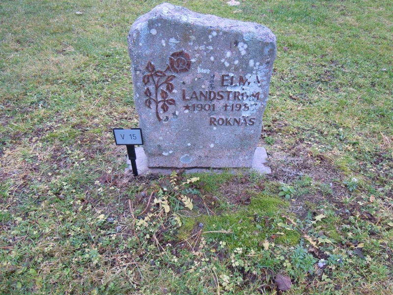 Grave number: 1 NV    15