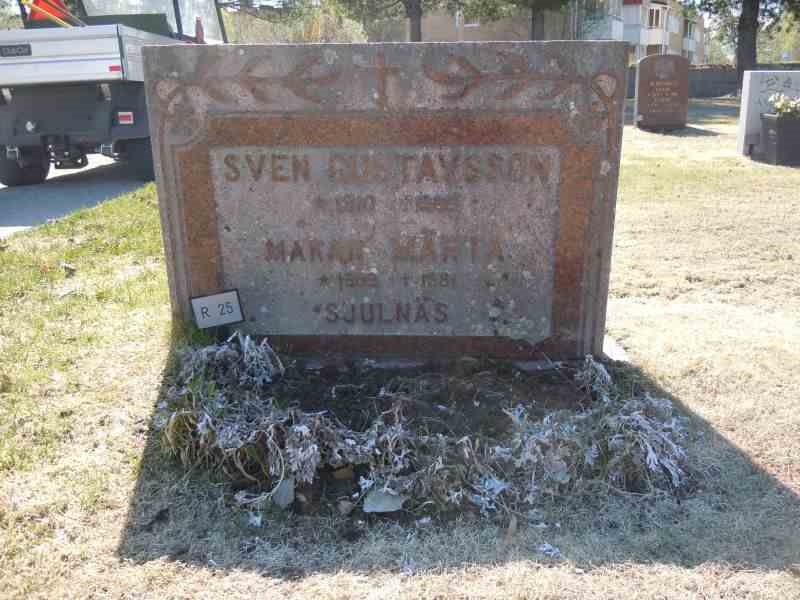 Grave number: 1 NR    25